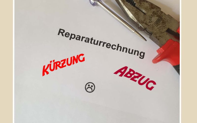 Versicherung kürzt Reparaturrechnung